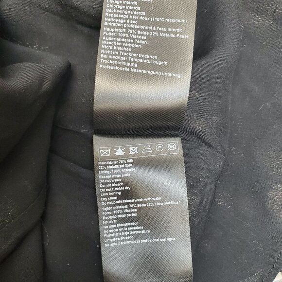 ba&sh Metallic Short Sleeve Silk Print Midi Dress - Picture 12 of 13